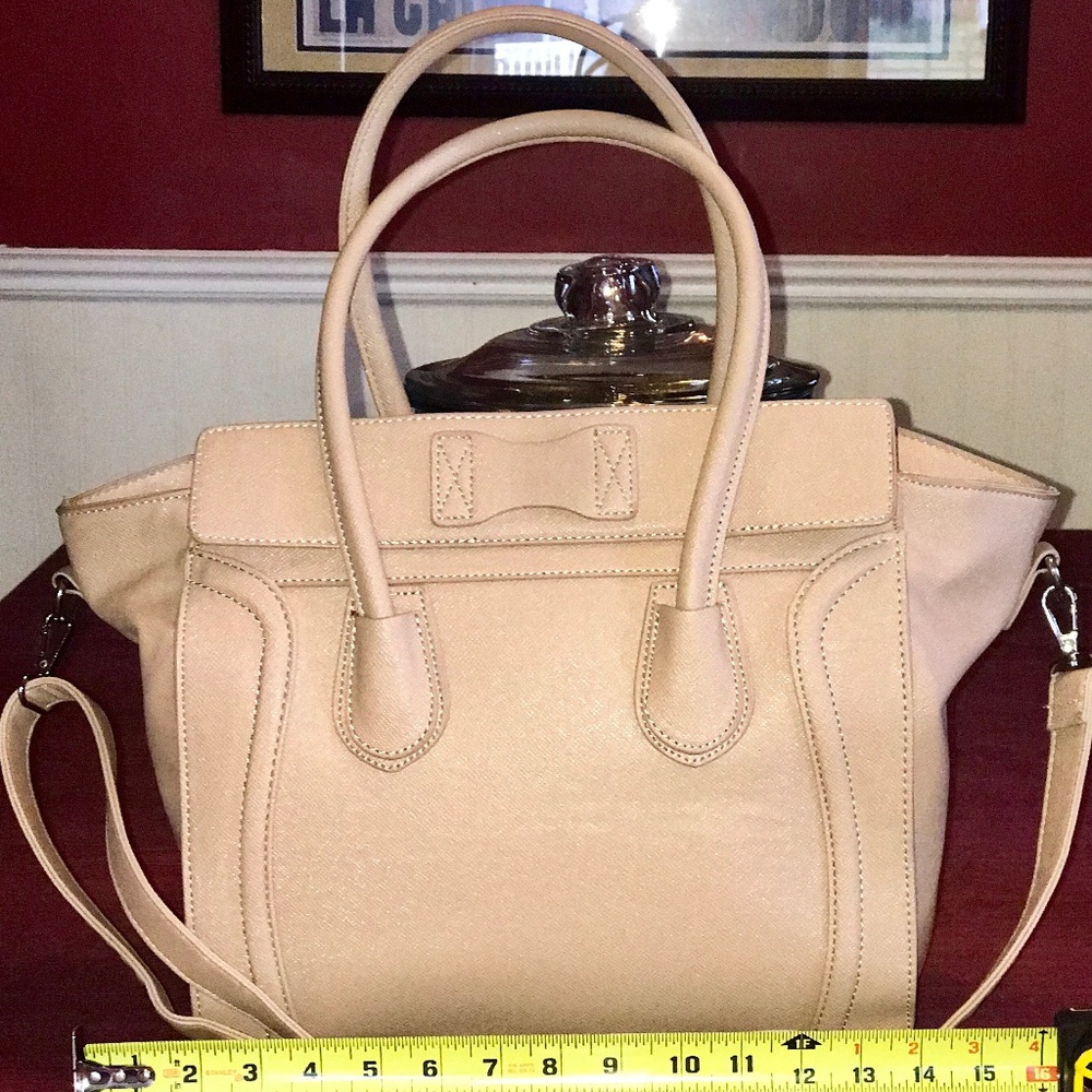 Nude Satchel Handbag - Large